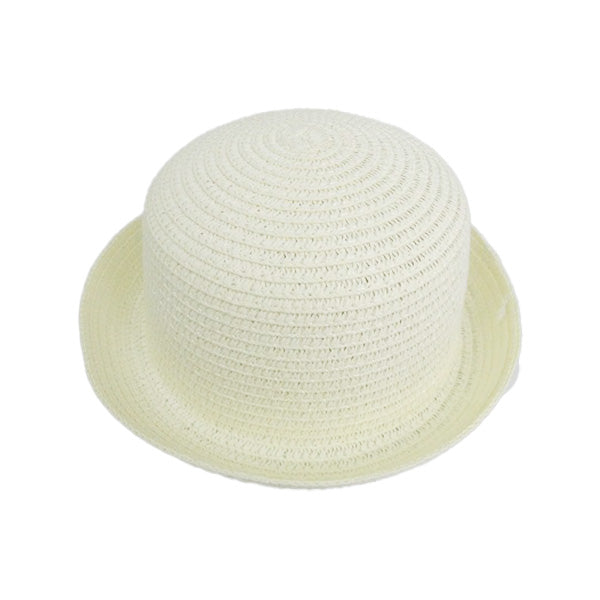 【OUTLET】帽子 ハットキッズ 子供用  ナチュラルカラー あご紐付 UV対策 熱中症対策　357308