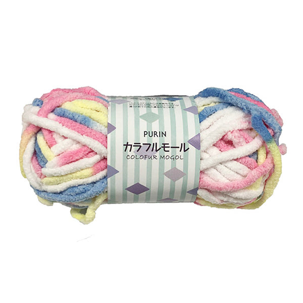 毛糸 ポリエステル100% カラフルモール 105 ミックス 358588