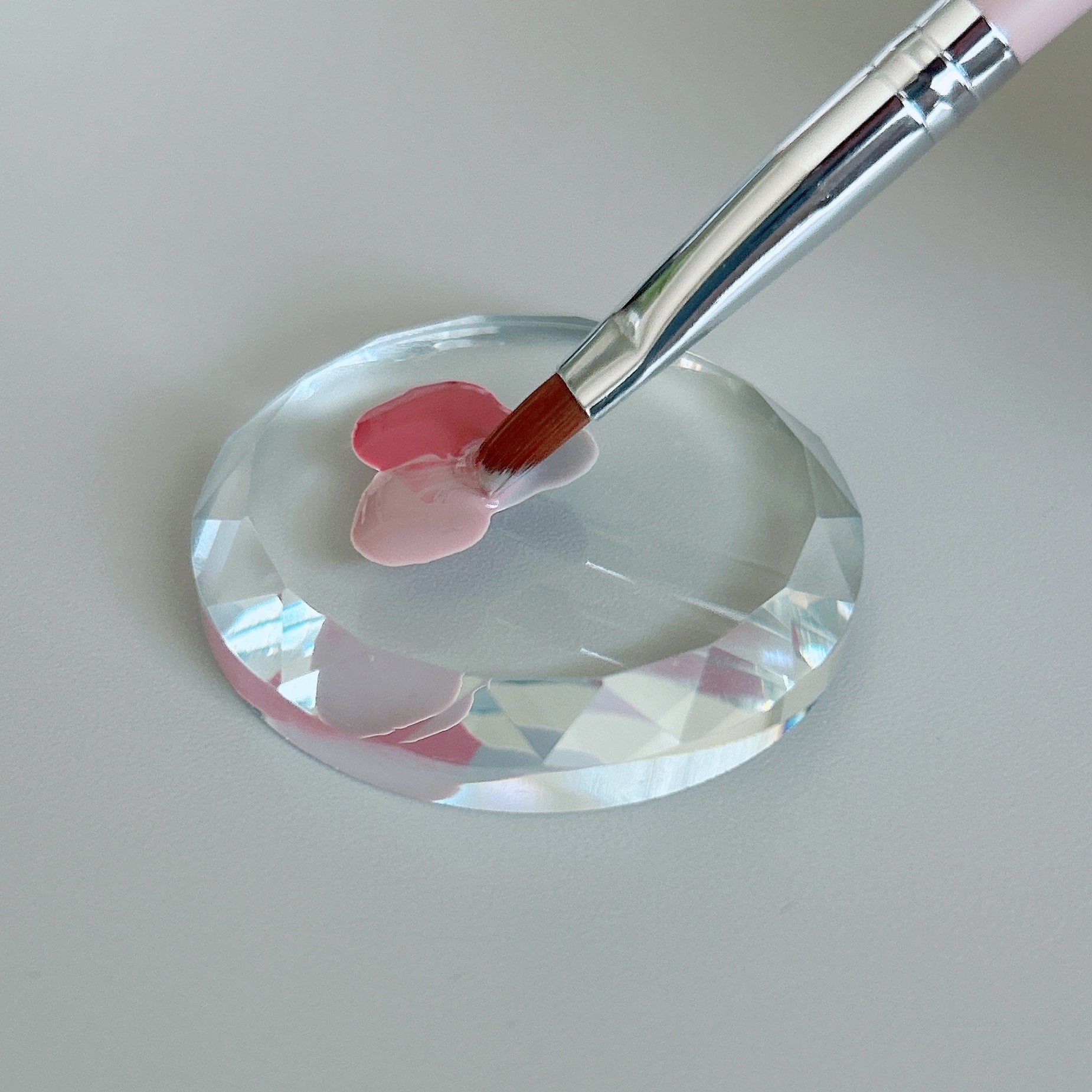 ネイルアートブラシセット グレー ピンク ネイルブラシ 筆 ネイルアートブラシ オーバルブラシ ジェルネイル用