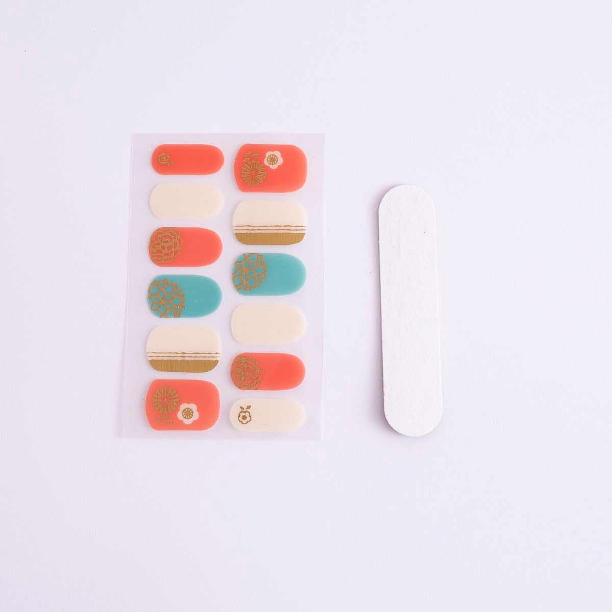 ジェル風ネイルシール/ハンド 和の花　359203