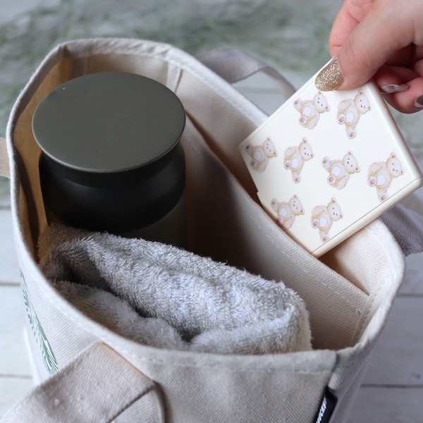 携帯ミラー 手鏡 プリントSミラー アンティークベア　359296