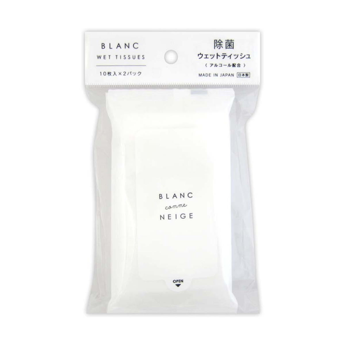 除菌ウエットティシュ携帯用BLANC　10枚×2P 359557