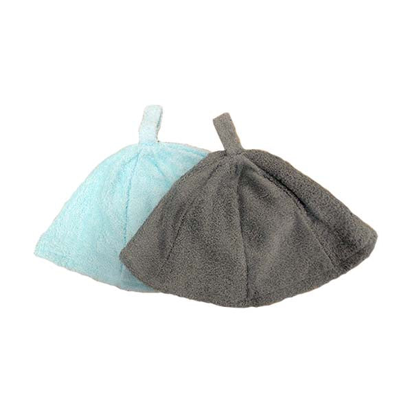 【クーポンで半額】サウナハット サウナ帽 洗える レジャーハット 綿製（グレー・ブルー）　359561