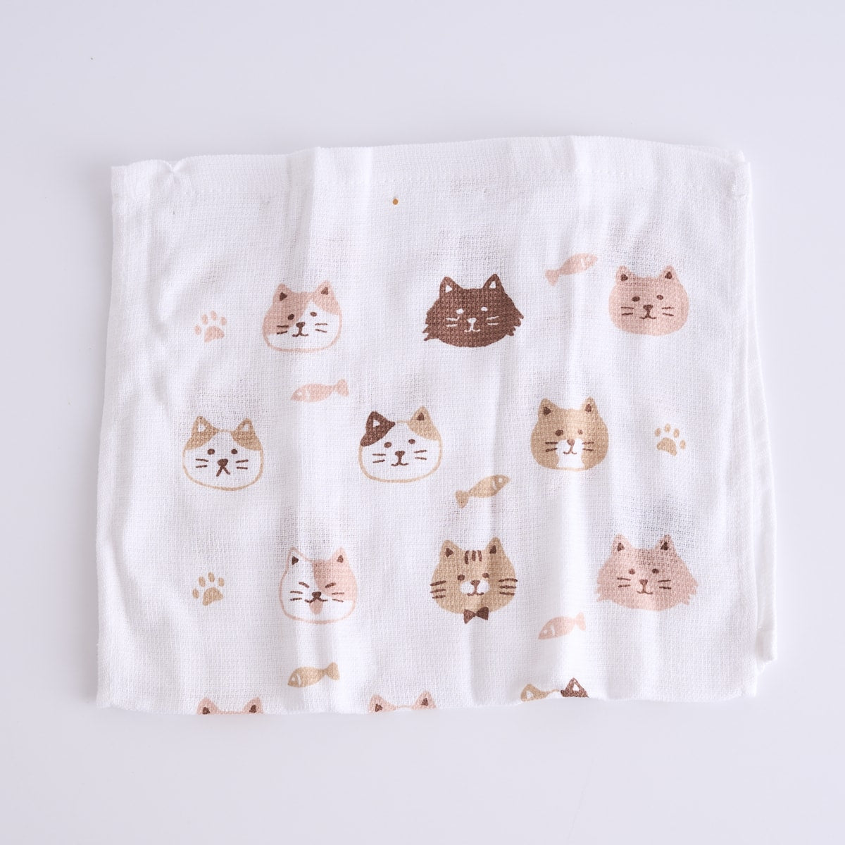 タオル 片面パイル  フェイスタオル ネコ柄 28×70cm  359594