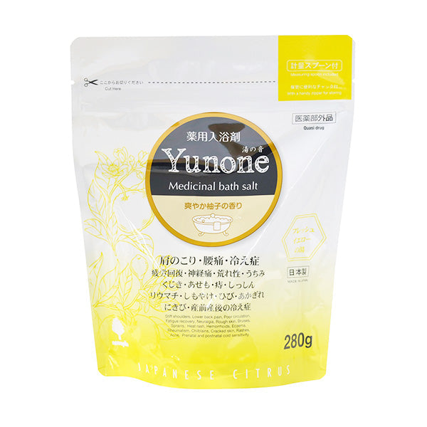 入浴剤 入浴料 Yunone 湯の音 柚子の香り 紀陽除虫菊 280g 薬用 359604