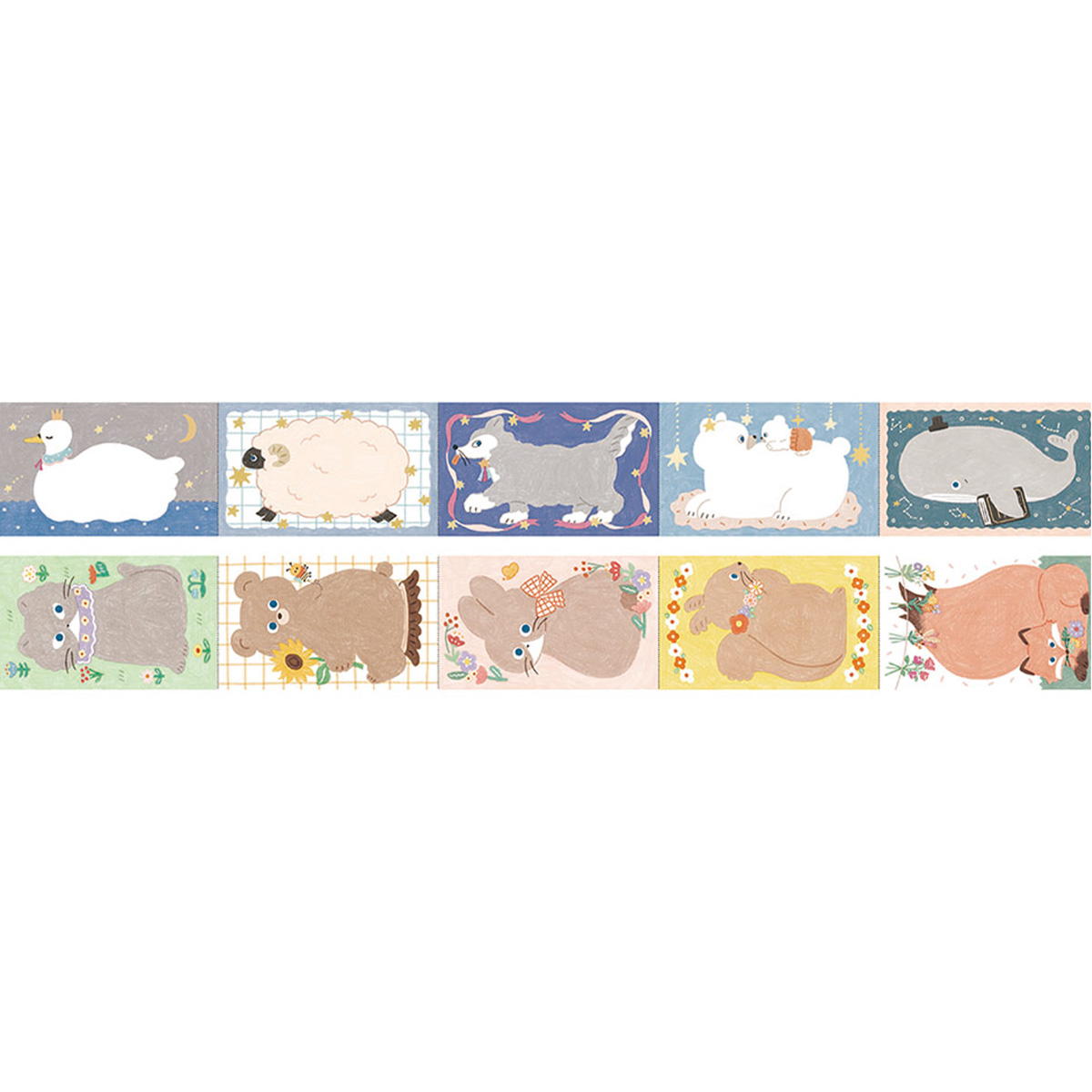 貼ってはがせる ロールメモ 20片 アニマル 361770