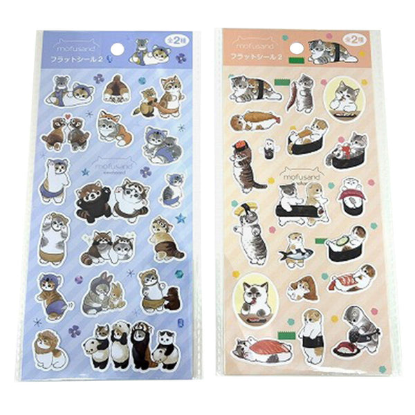 mofusand キャラクターシール 2シートセット mofusand モフサンド フラットシール2 【お一人様12点まで】 362157