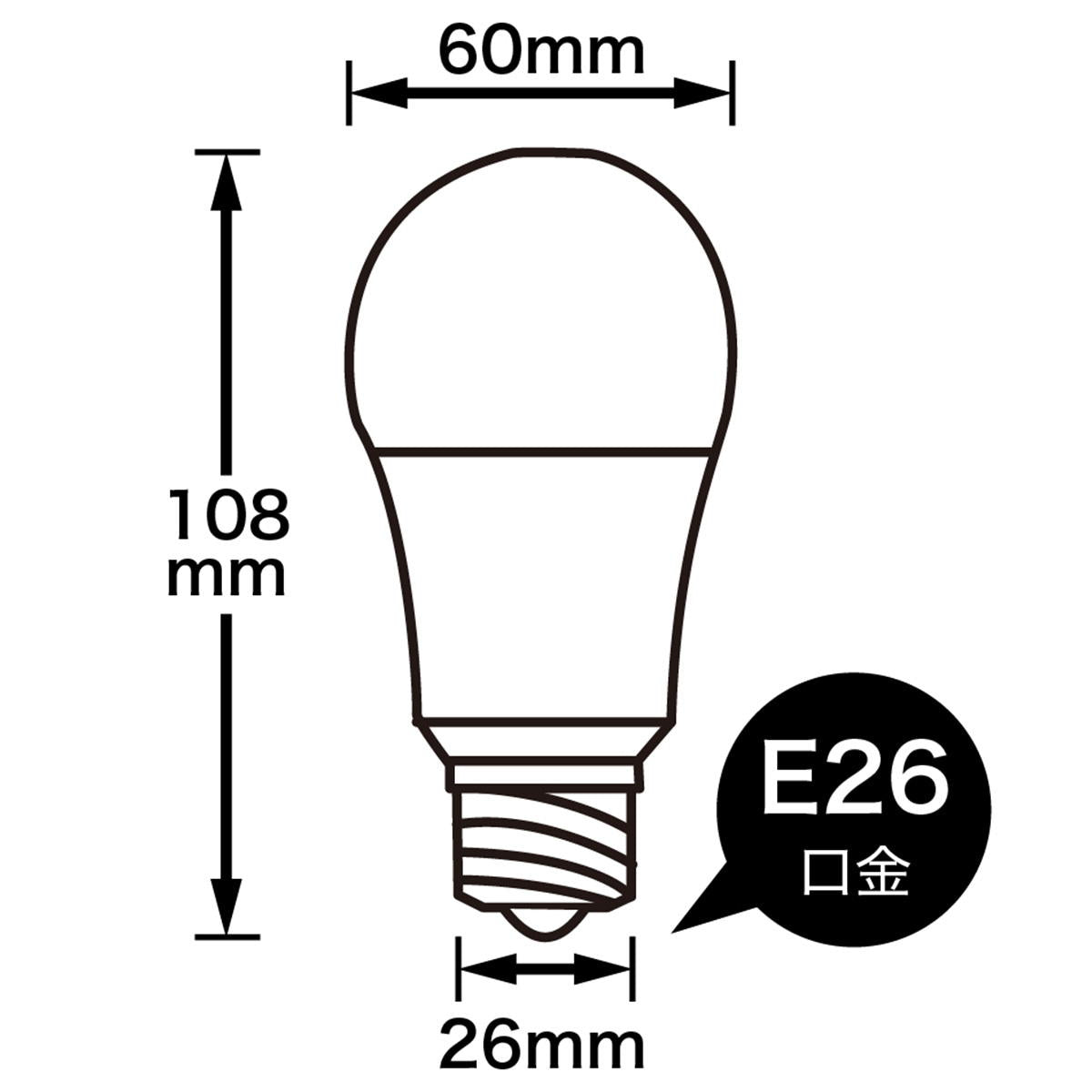 一般電球形LED40W昼白色 362401