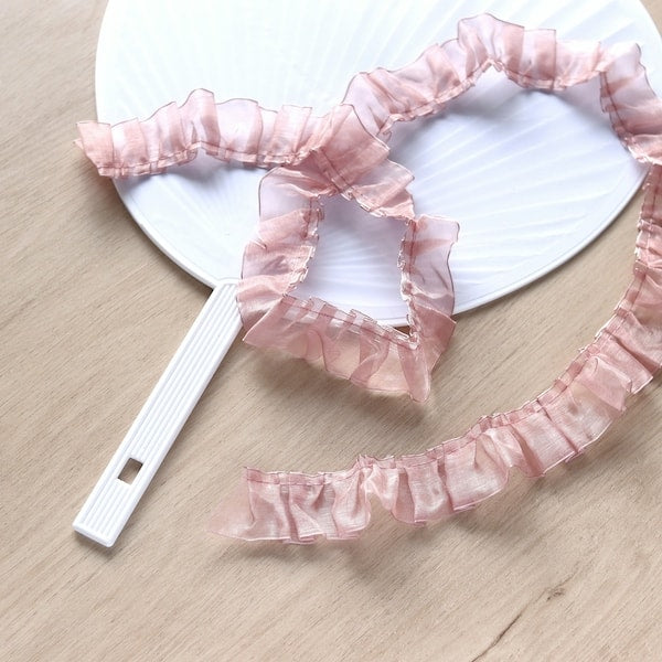 両面テープ付リボン　ブルーグレー・ピンク OSH08 362761