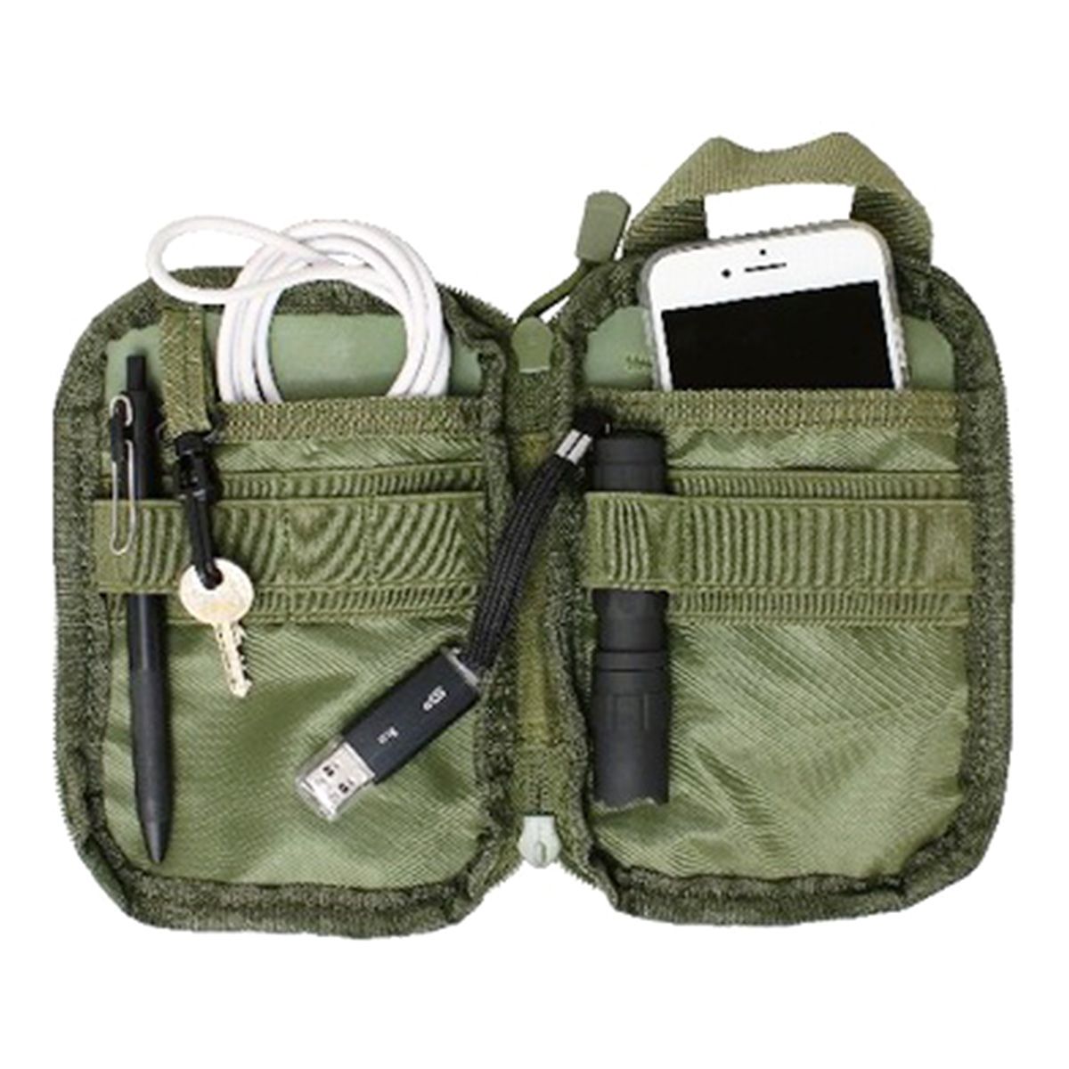 アウトドアポーチ ウェストポーチ マルチウエストポーチ カーキ 365115