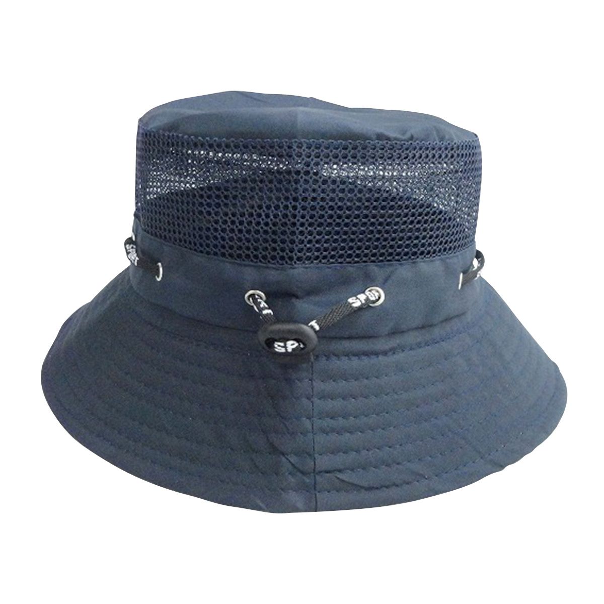 【在庫限り】帽子 つば広 夏用 メッシュハット ネイビー 365575