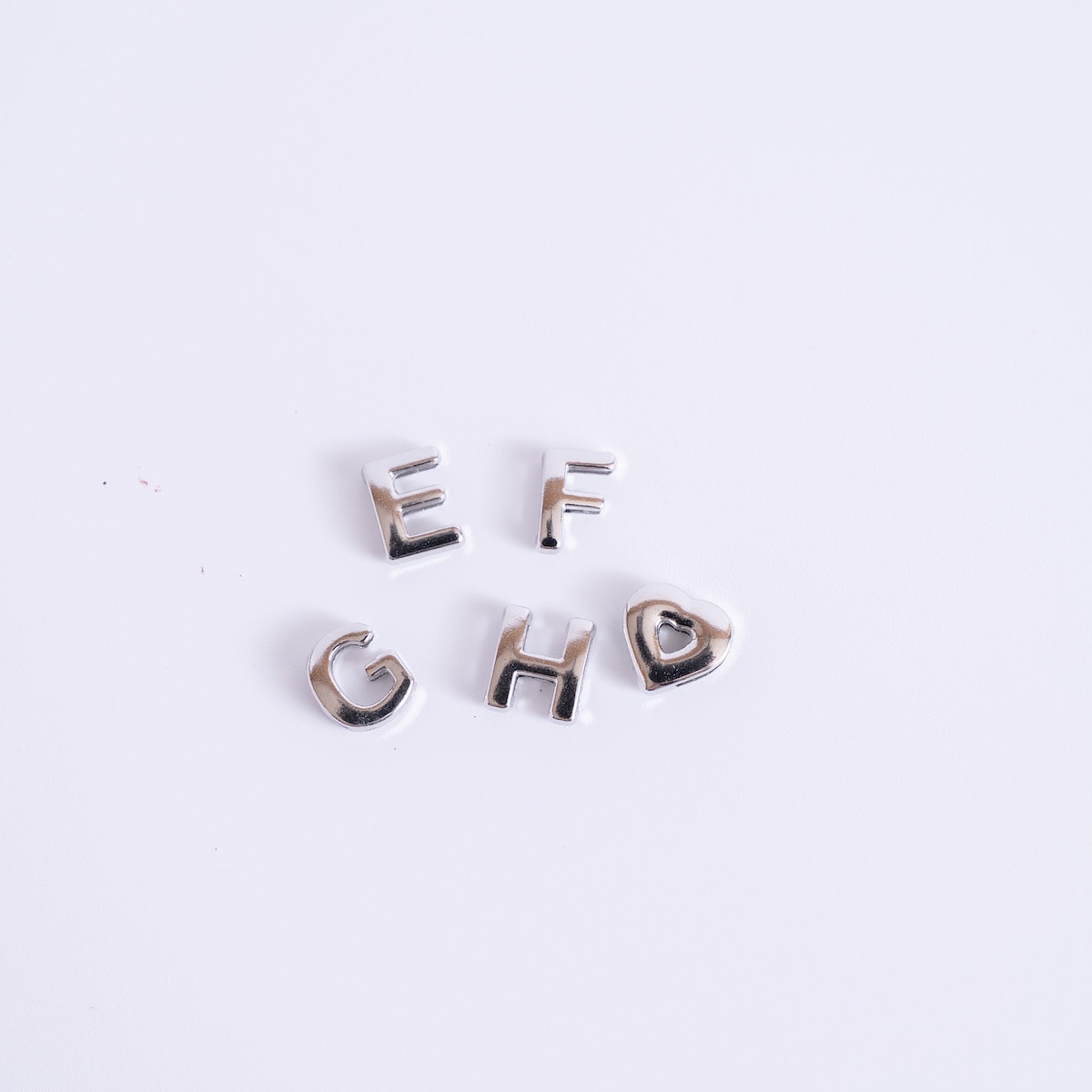 あ  プレートまとめ売り 推し活 アルファベットパーツ ネームプレートパーツ5P EFGH