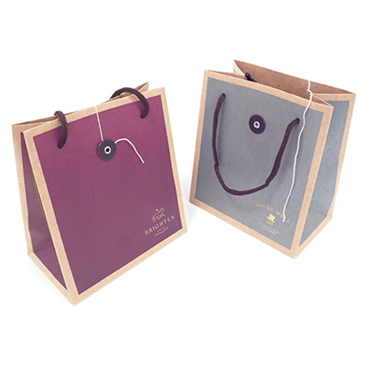 ペーパーバッグ クラフトカラー 箔押し S 367710