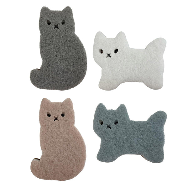 スポンジ4個セット ネコ 368534