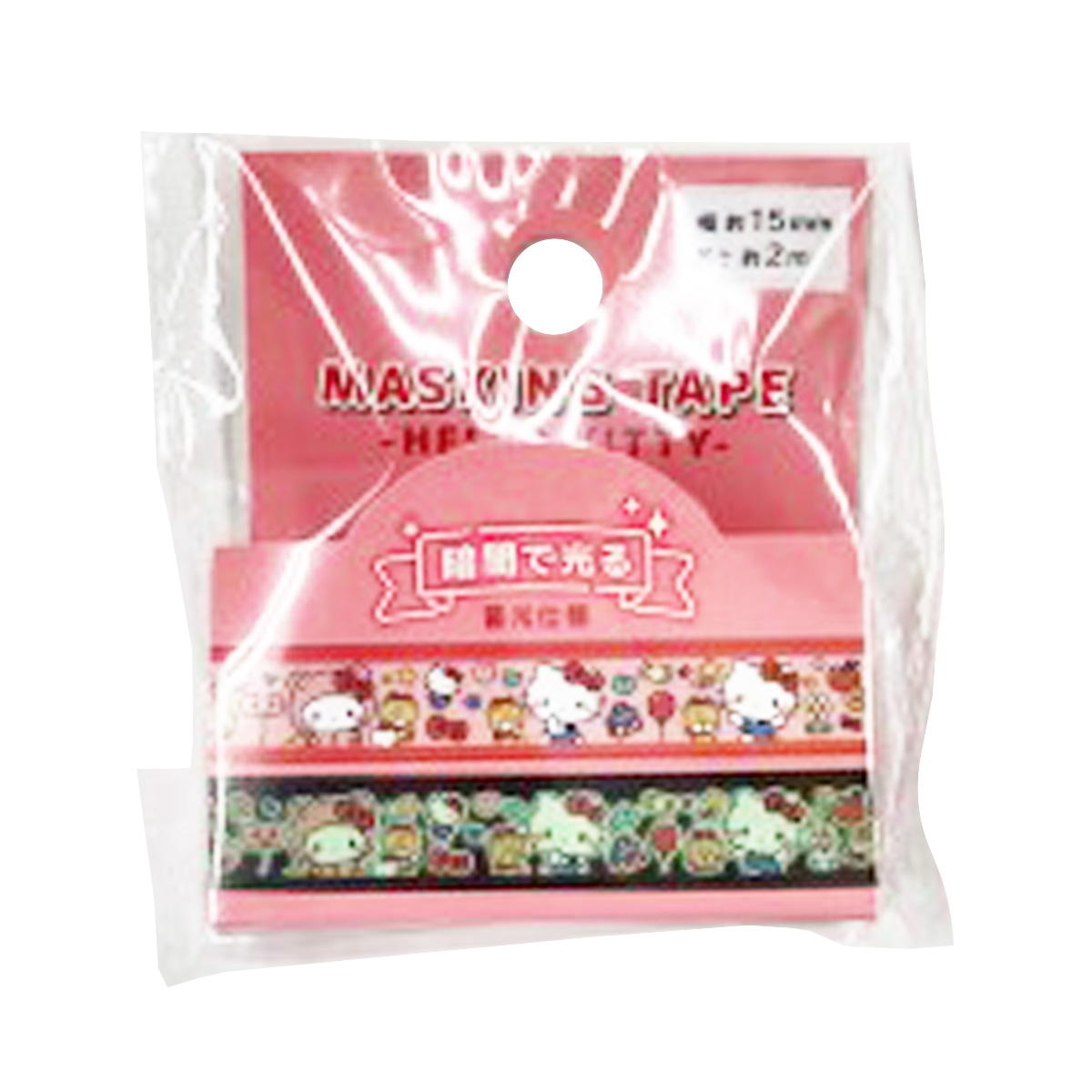 蓄光マスキングテープ ハローキティ 369055