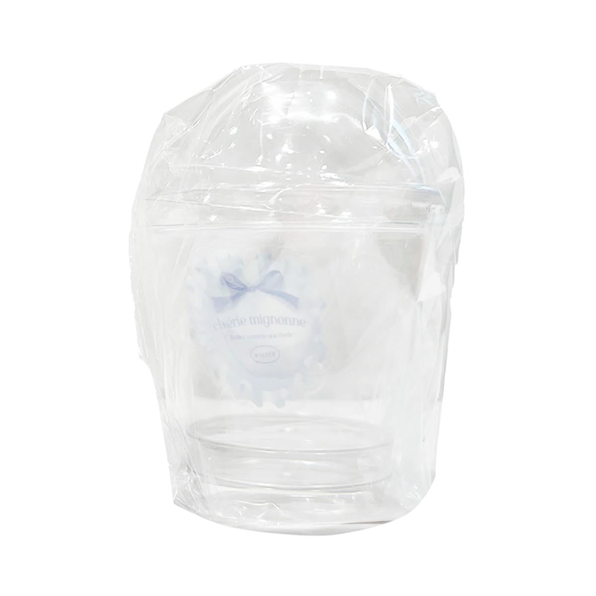 【在庫限り】デザートクリアカップ フタ付 ドーム型 2P バレエコア 369529