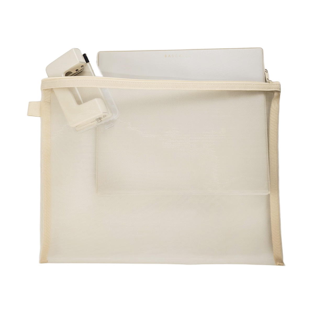 メッシュポーチ A4 ベージュ 370071