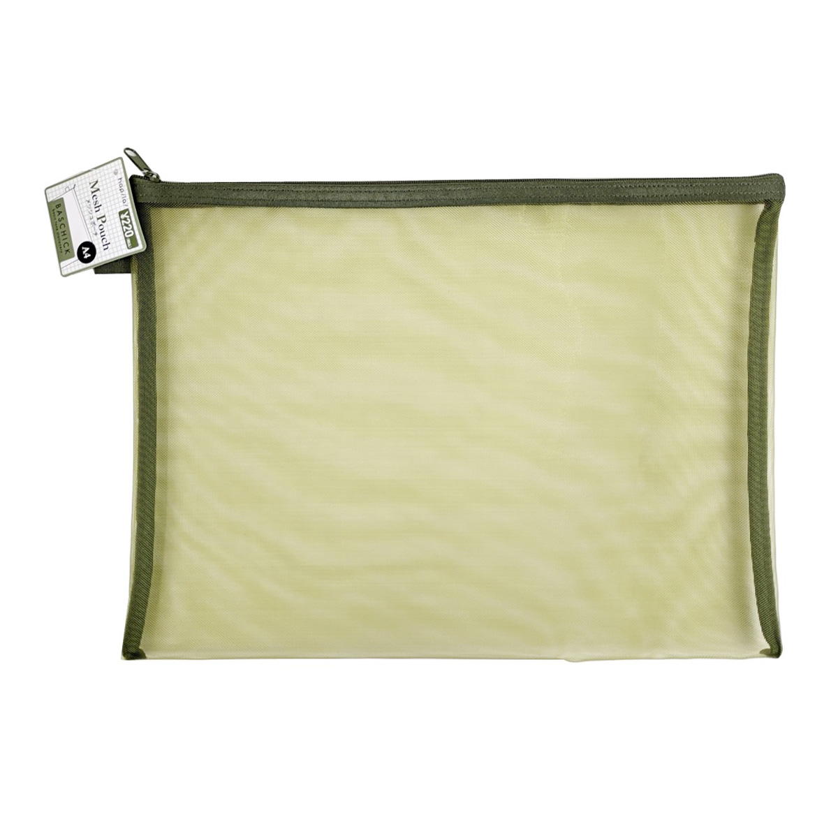 メッシュポーチ A4 カーキ 370073