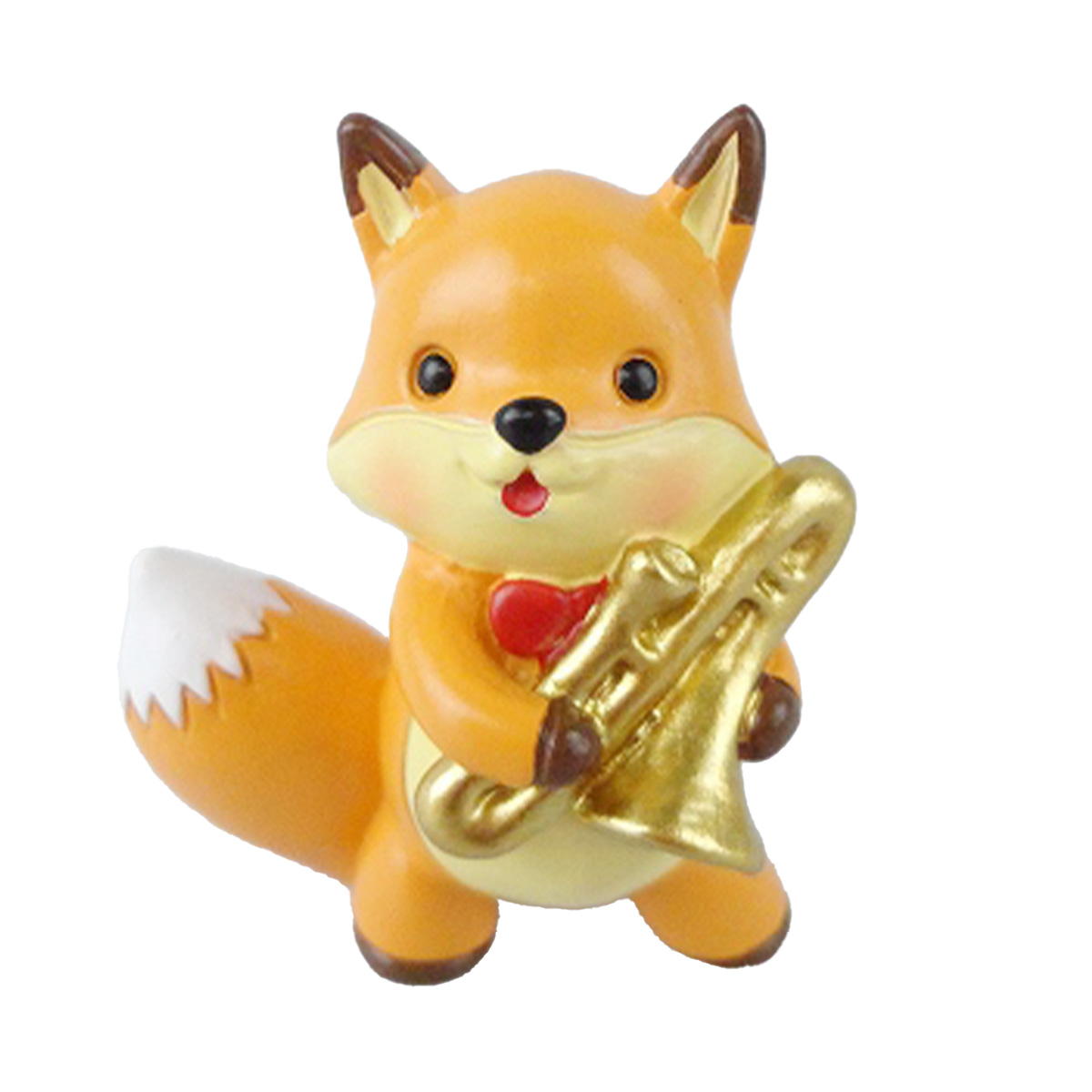 音楽隊レジンオブジェきつね 370488