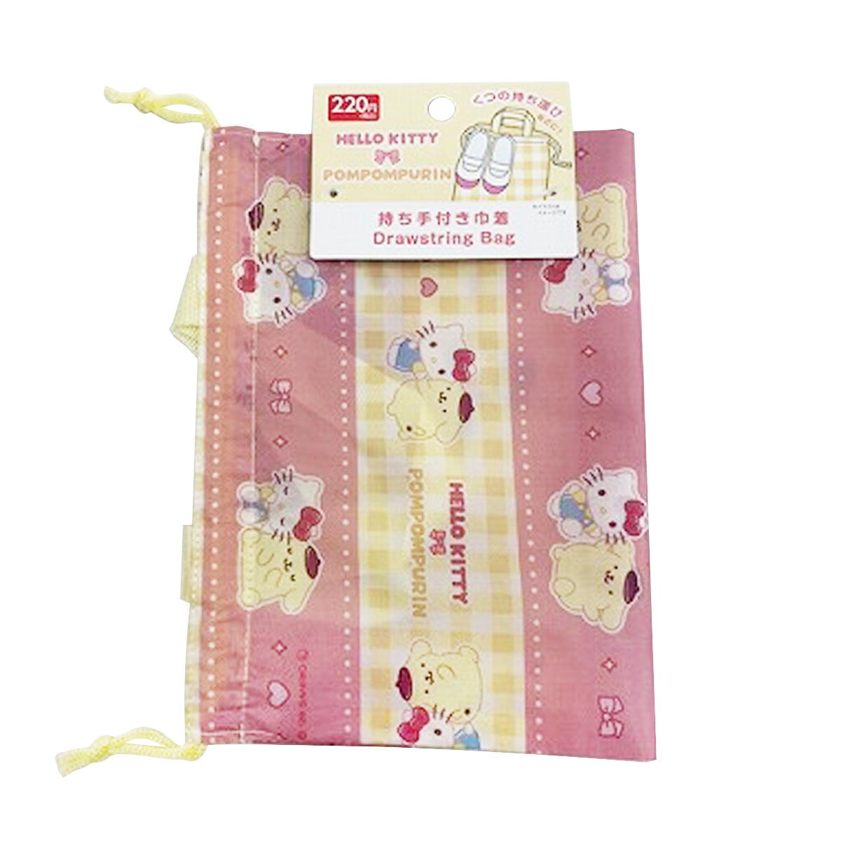在庫限り】キティプリン 持ち手付き巾着 370642