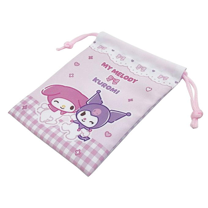 sanrio マイメロクロミミニ巾着ギンガムチェック 370890