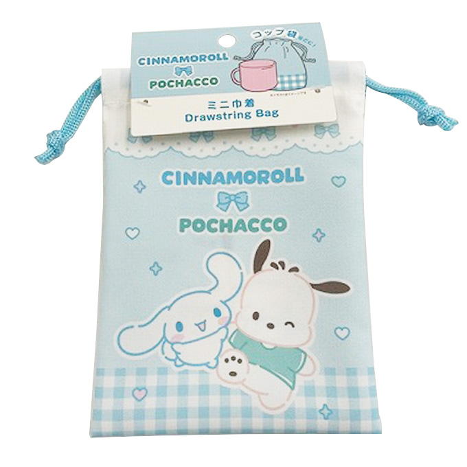 sanrio シナモンポチャッコミニ巾着ギンガムチェック 370891