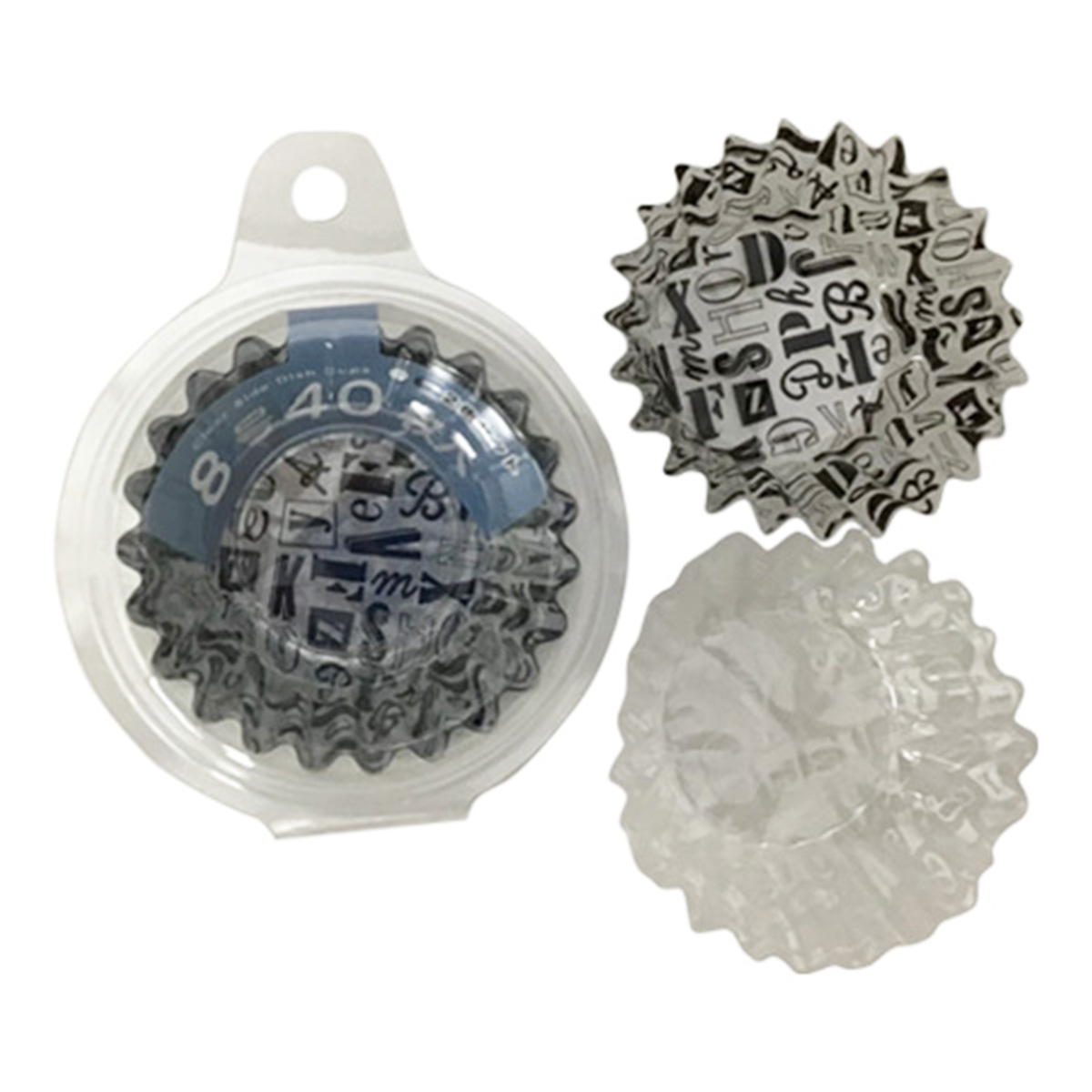 クリアおかずカップ 8号40P アルファベット 370945