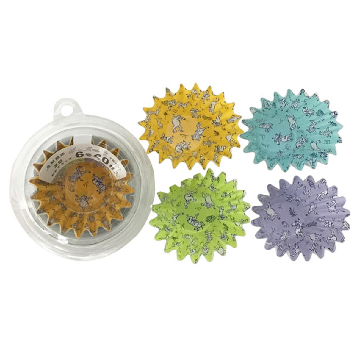 深型おかずカップ 6号40P 鳥獣戯画 370950