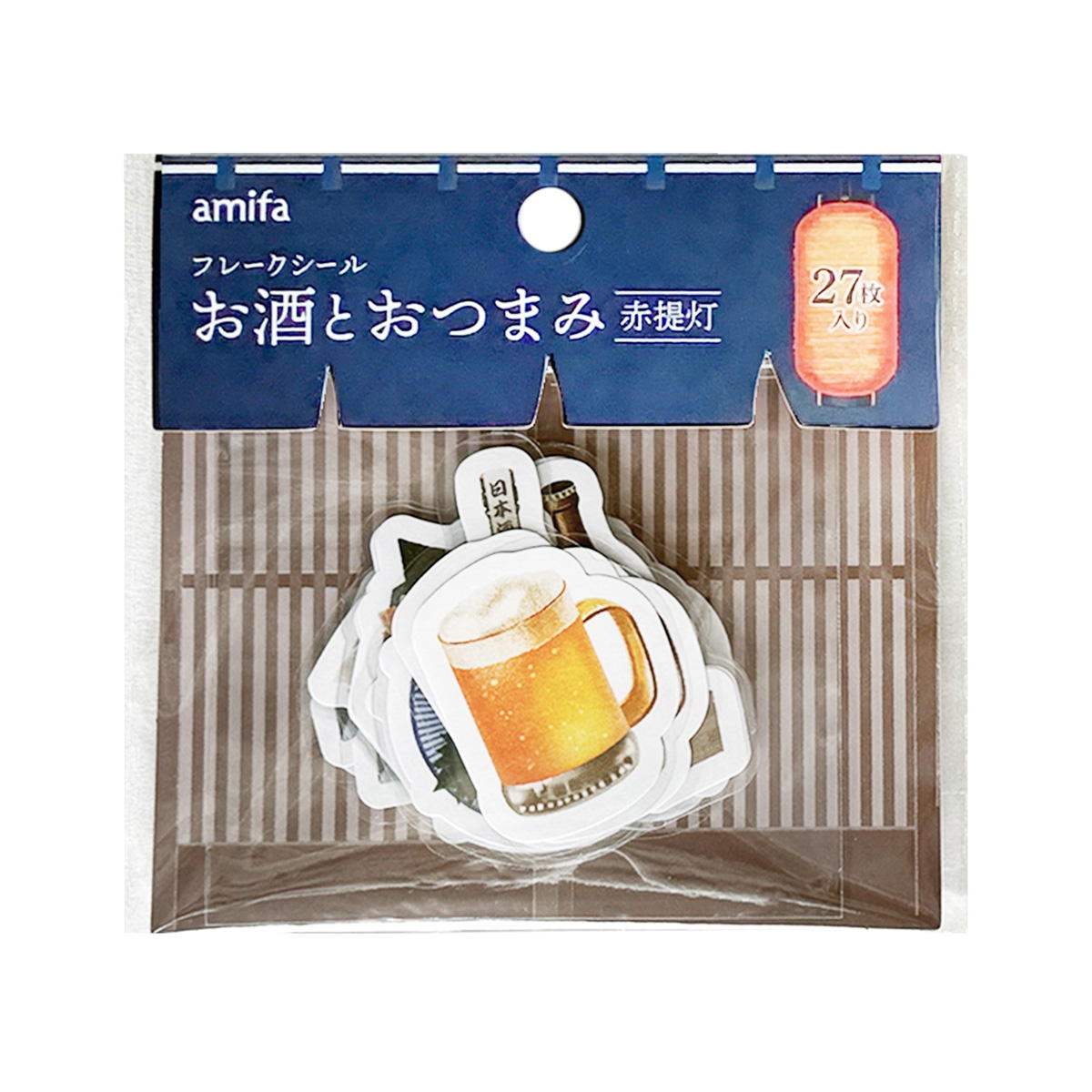 フレークシール 27P お酒とおつまみ 371008