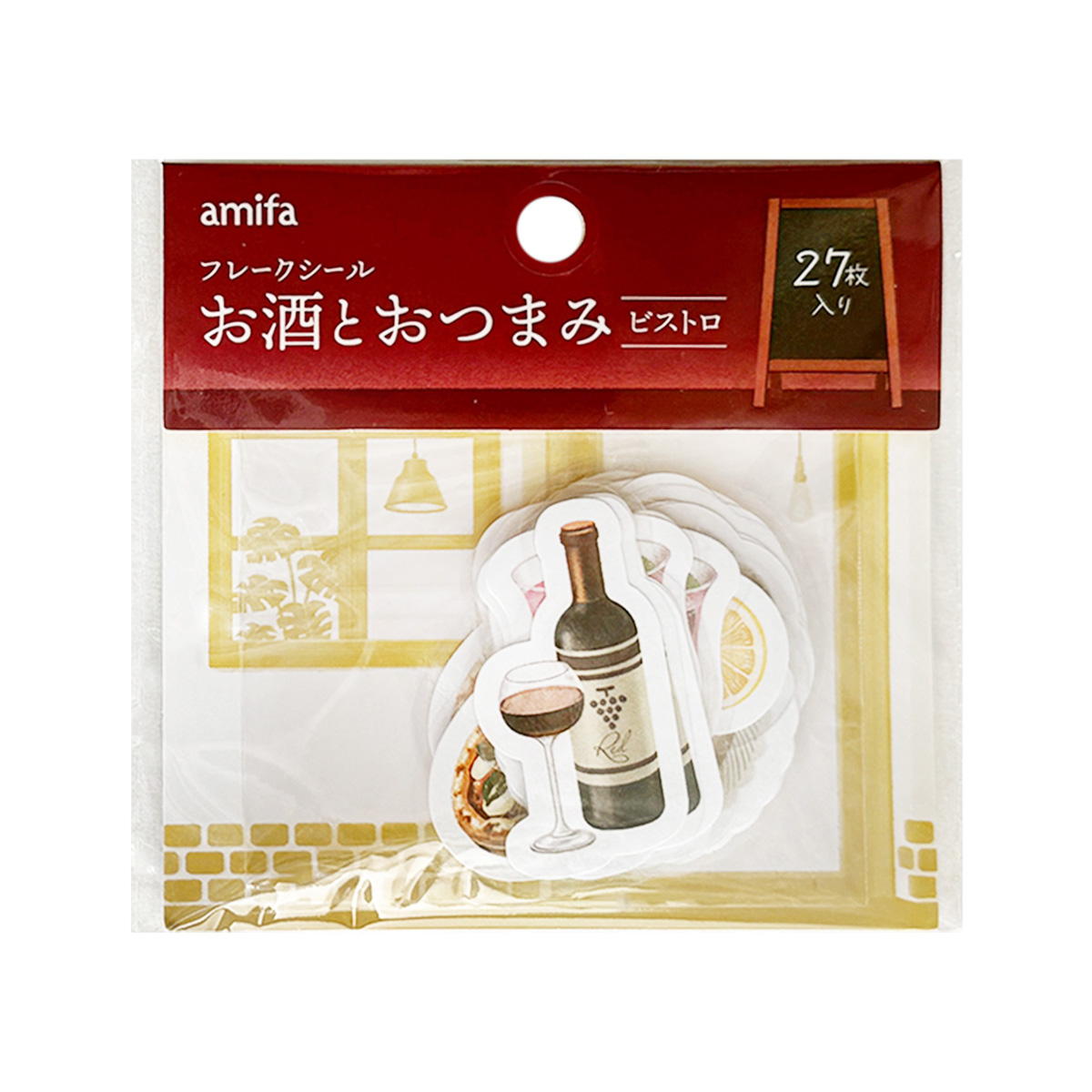 フレークシール 27P お酒とおつまみ 371008