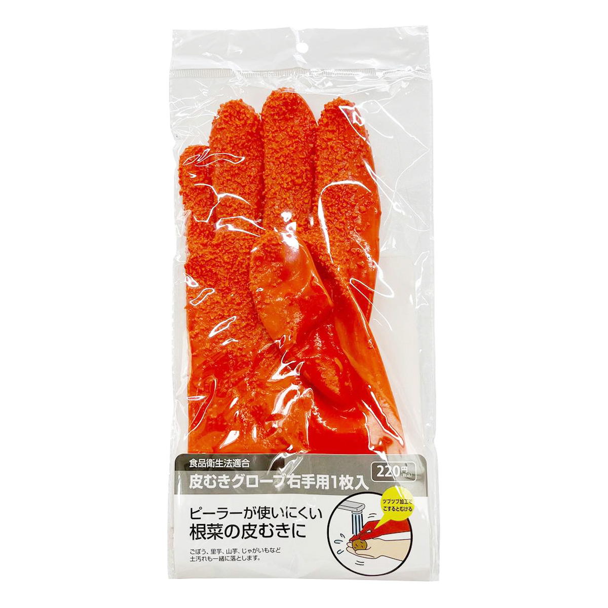 皮むきグローブ 右手用 1枚入 371101