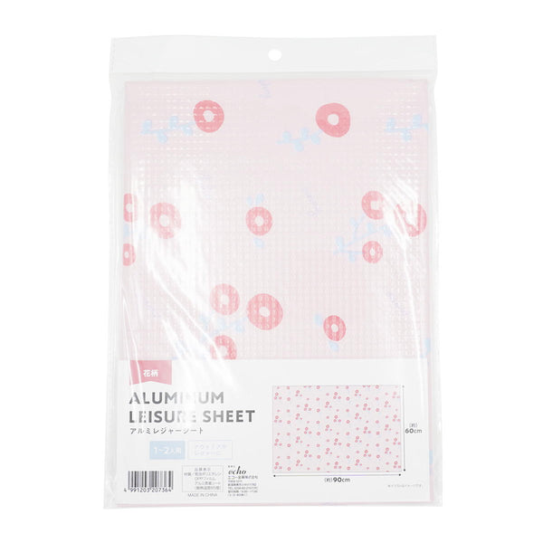 OUTLET】アルミレジャーシート 花柄 約60×90cm 371106