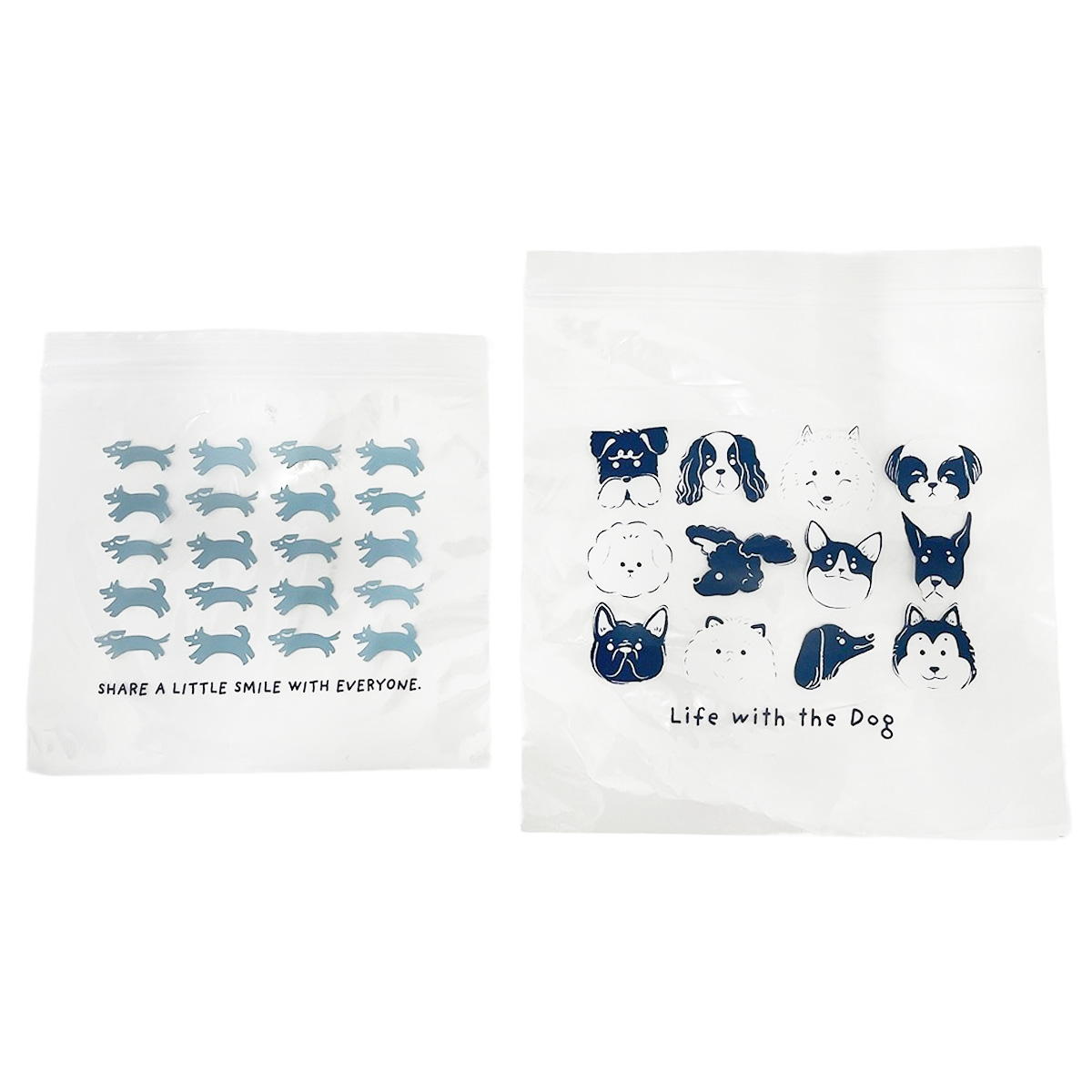 ストックバッグ L10枚M15枚 いぬ柄 371281