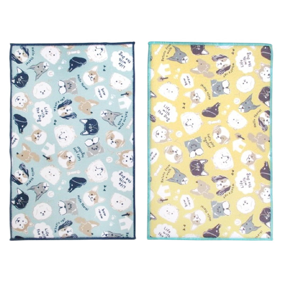 水切りマット 2枚セット いぬ柄 371285