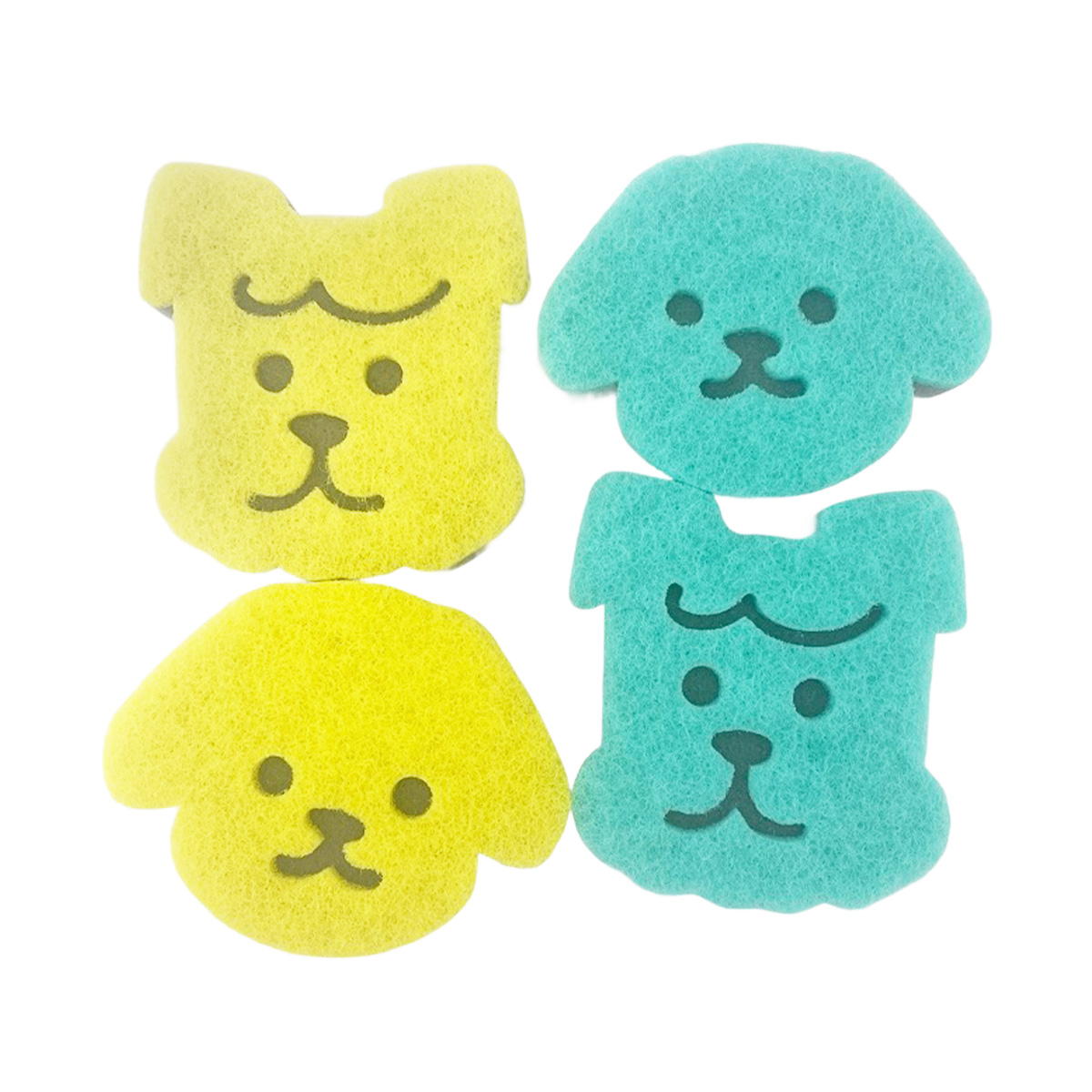 ダイカットスポンジ 4P いぬ柄 371294