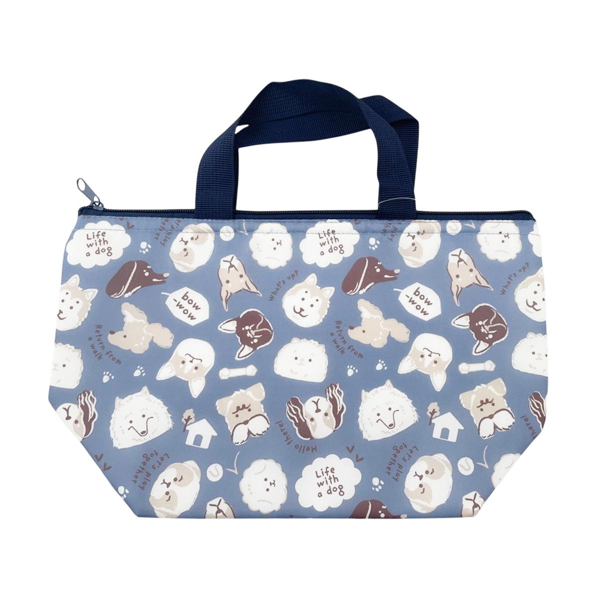 ランチ舟形トートバッグ イヌ柄 371297