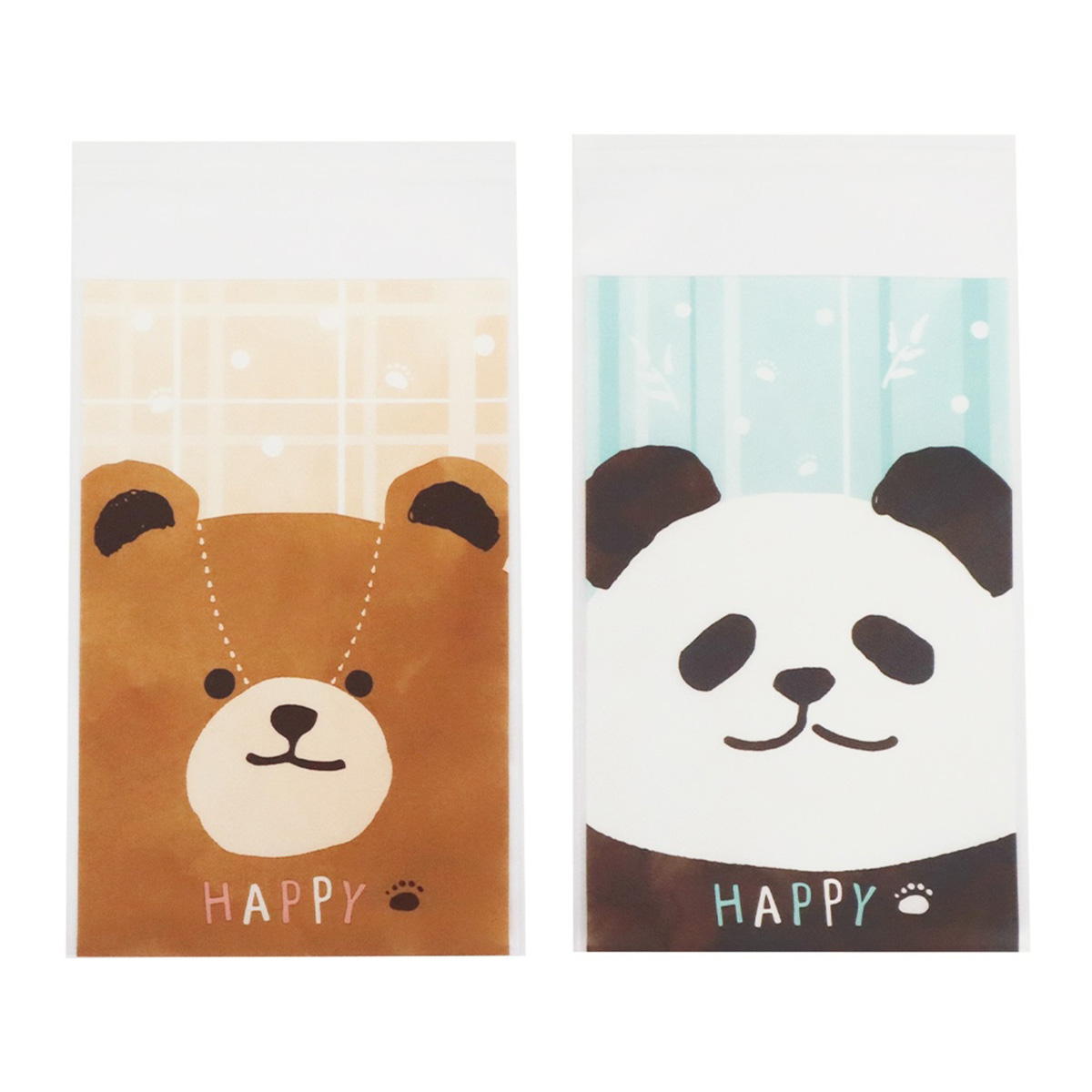 ビニールバッグ 糊付 8P アニマル 15×10cm 371641