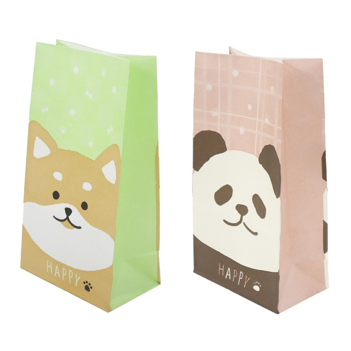 角底バッグ M 5P アニマルフェイス 371643