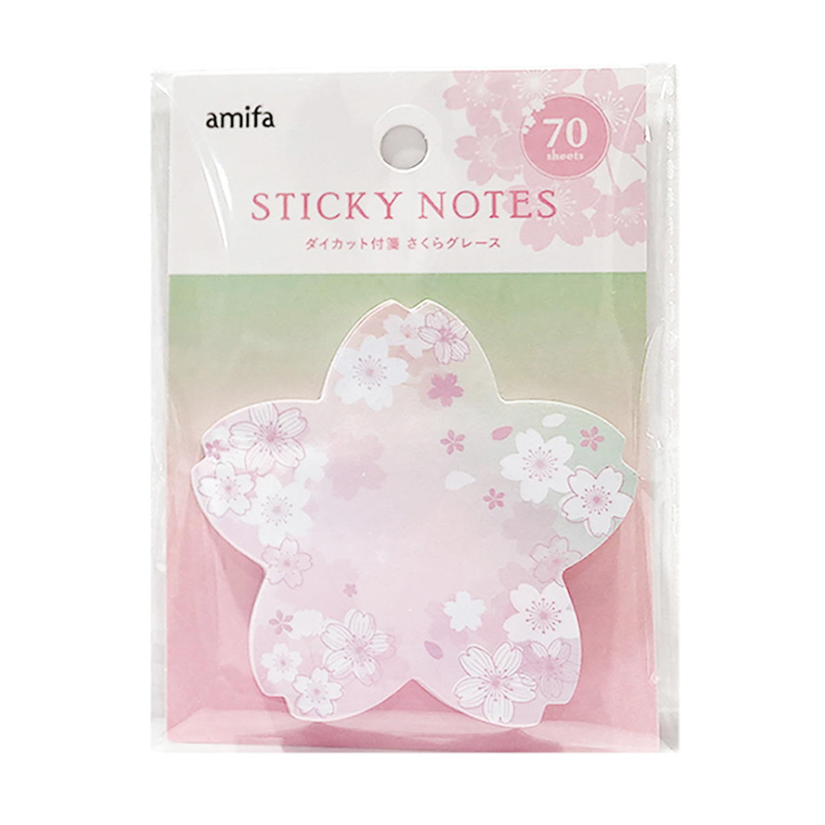 ダイカット付箋 70P さくらグレース 371846