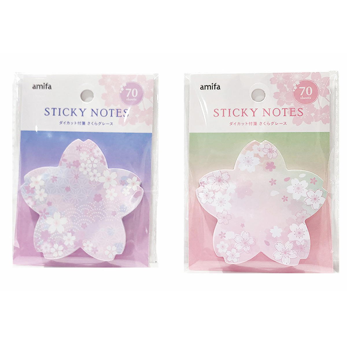 ダイカット付箋 70P さくらグレース 371846
