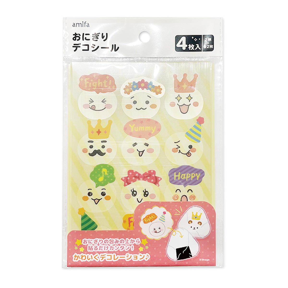 おにぎりデコシール 48片 フェイス・アニマル 372078