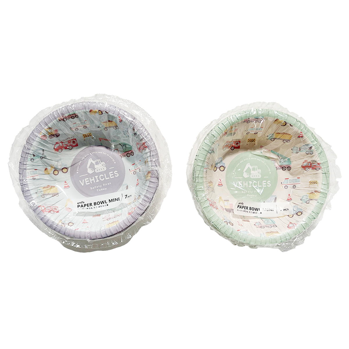 ペーパーボウル ミニ 7P はたらく車 372090