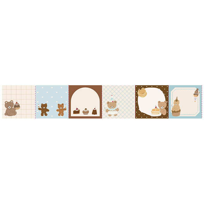 貼ってはがせる ロールメモ 50片 おやつベア 372264