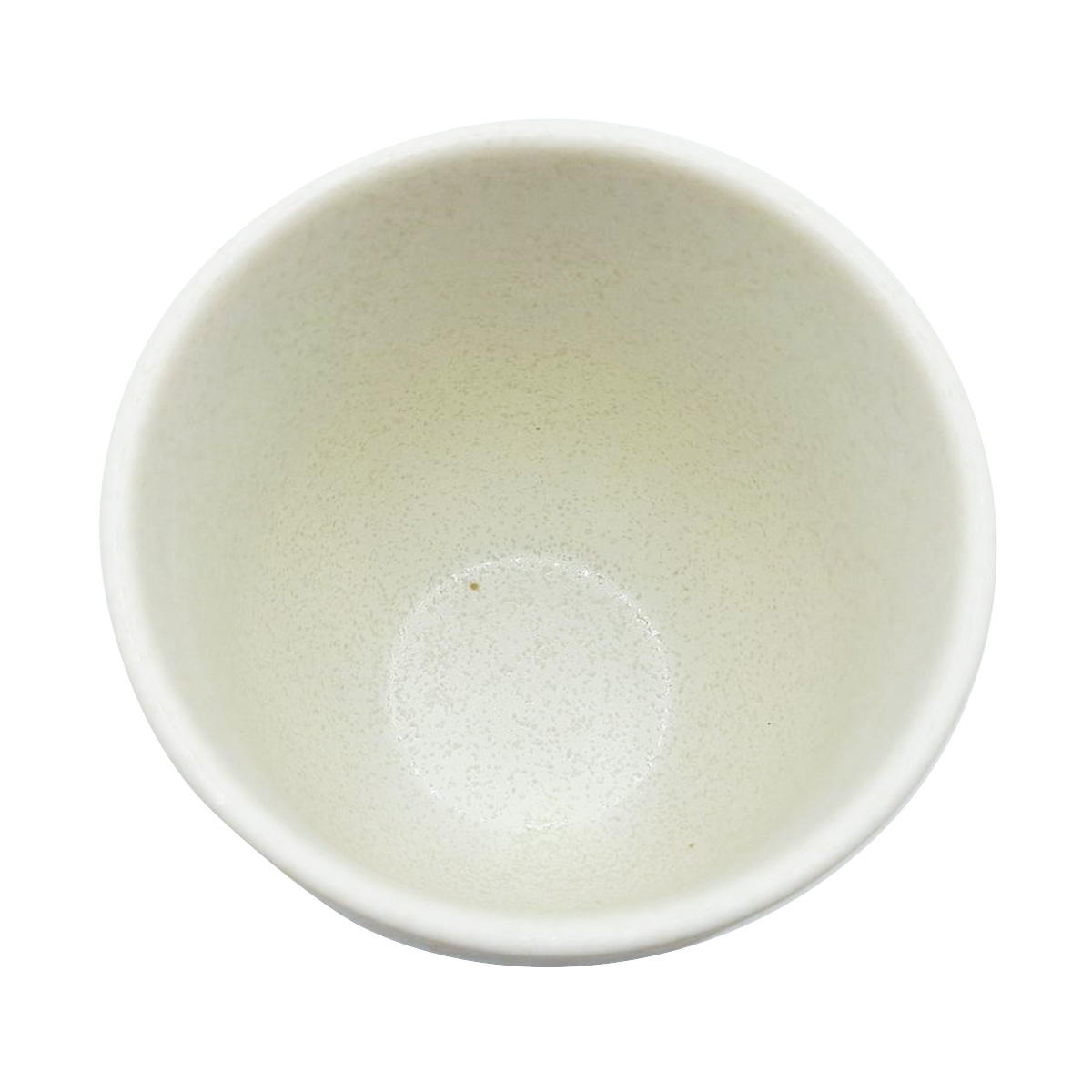白マット水晶なで型湯呑 372304