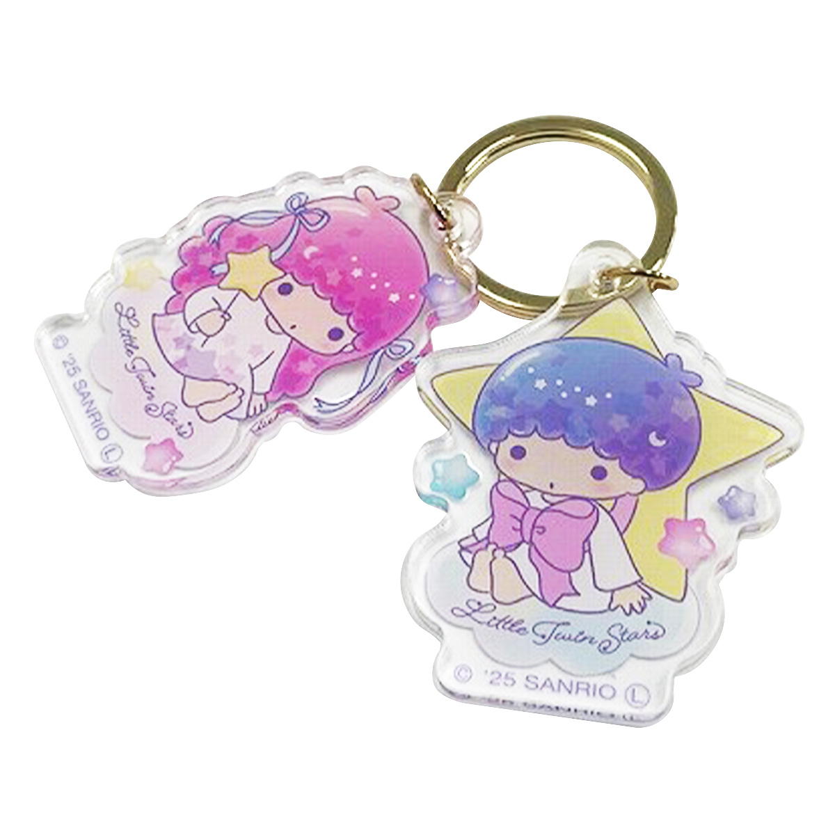 在庫限り】sanrio キキララ 2連アクリルキーホルダー星形グミ 372370
