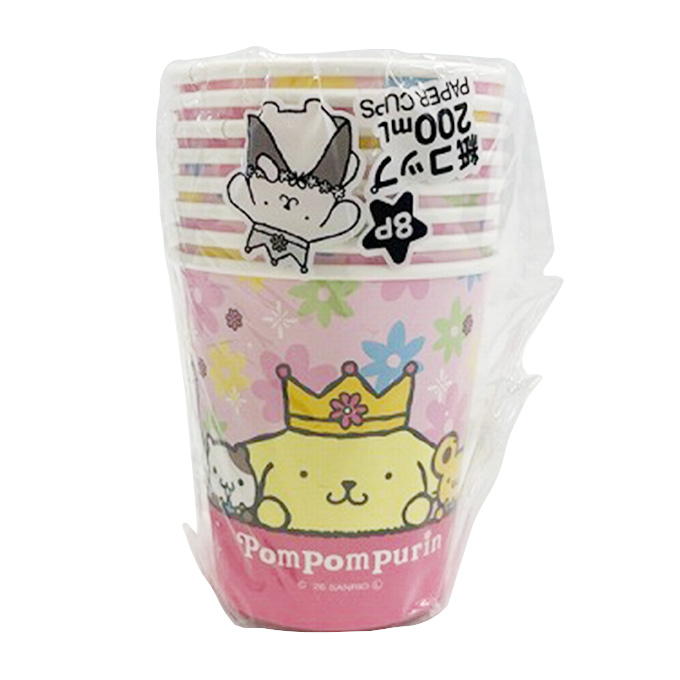 sanrio ポムポムプリン周年 紙コップ200mL 8P 372575