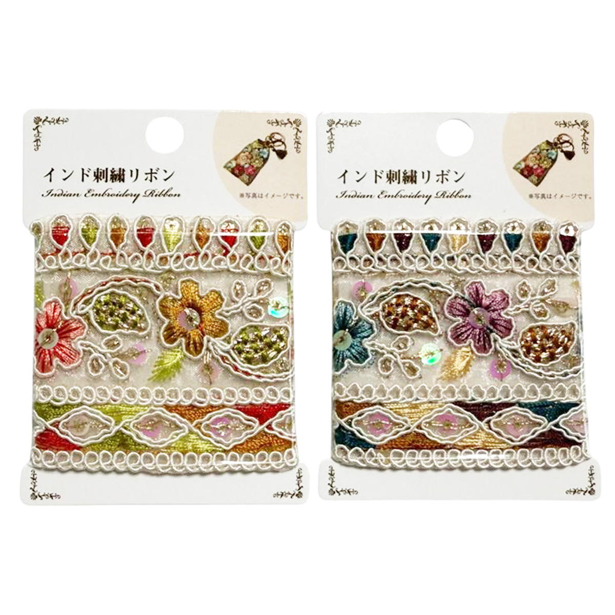 インド刺繍リボン 373940