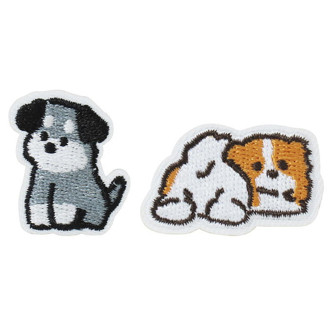 刺繍ピンバッジ シュナウザー・キャバリア柄 375175
