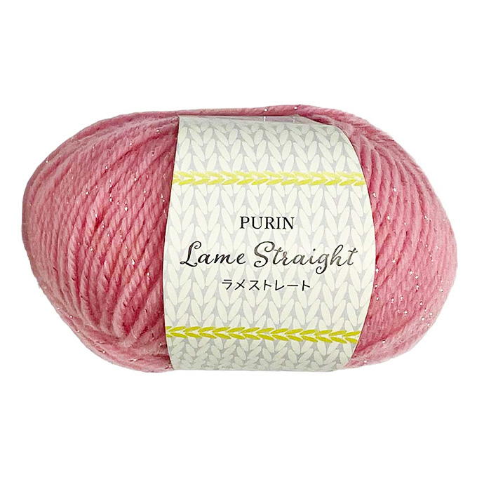 ラメストレート 毛糸 2 ピンク 25g 375792