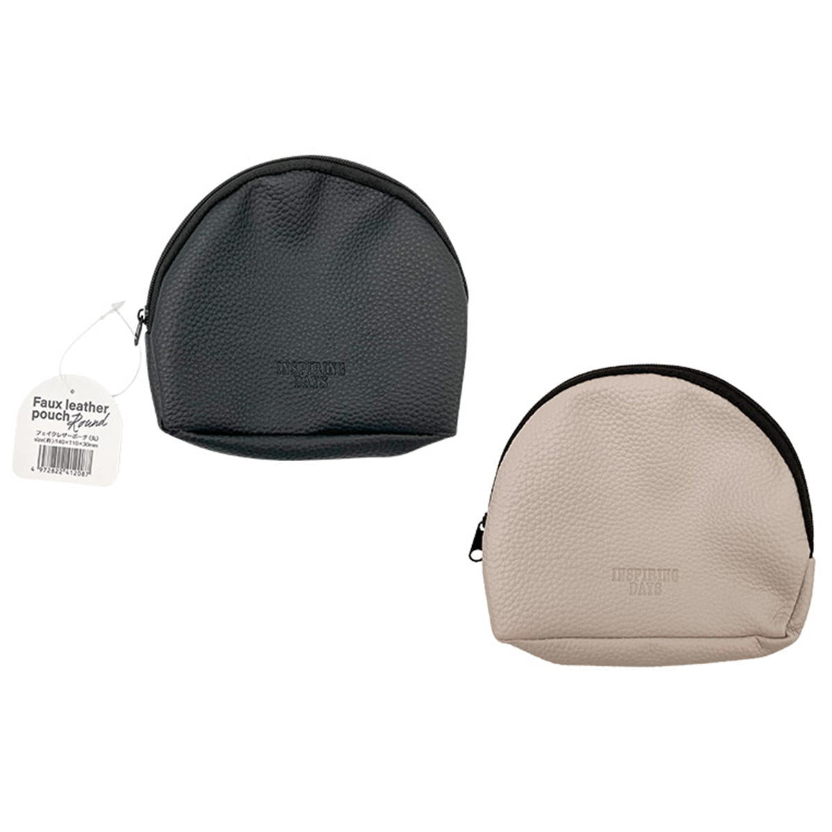 フェイクレザーポーチ（丸） 377466